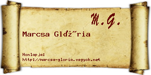 Marcsa Glória névjegykártya